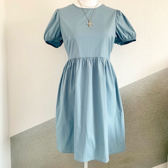 Pacific Sun Kendall and Kylie Lace Up Back Puff Sleeve Women’s Dress Size Small - Picture 2 of 7